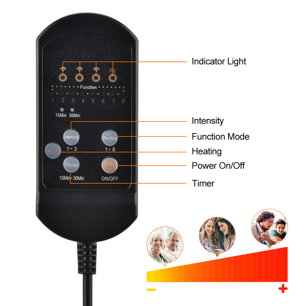 Heated Vibration Massage Seat Cushion For Car & Office