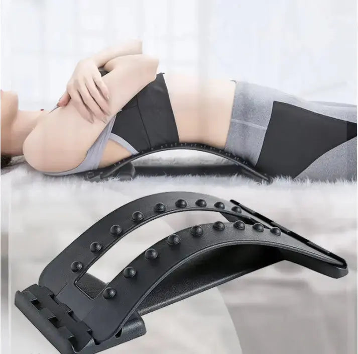 Lumbar Traction Back Stretcher with Acupressure Massage