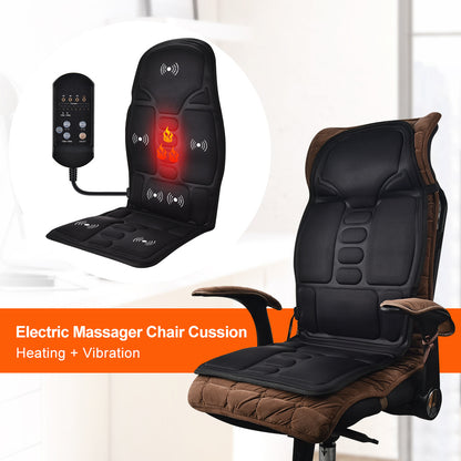 Heated Vibration Massage Seat Cushion For Car & Office