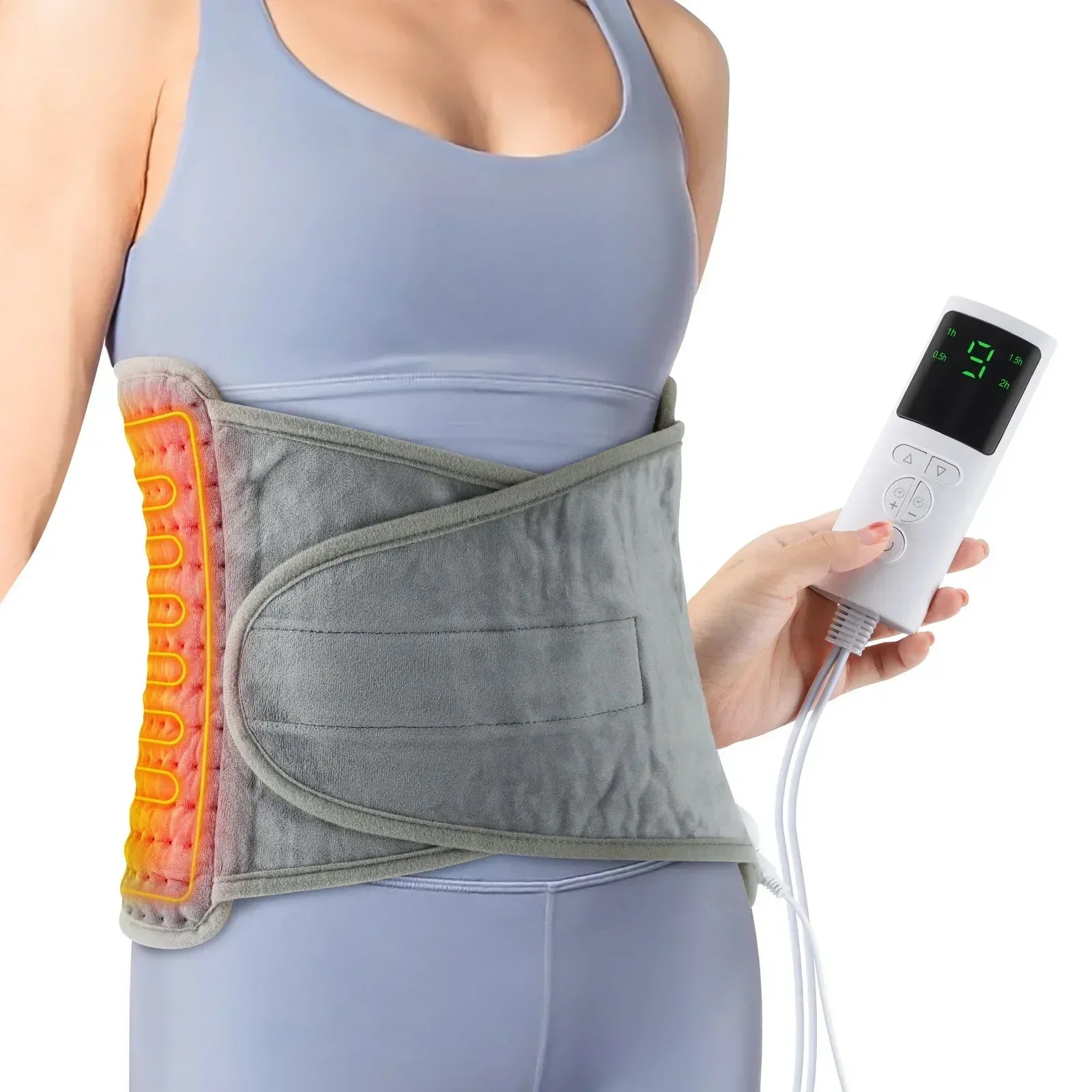 Back Heating Support Belt – Heated Waist Brace with Adjustable Temperature for Lumbar Pain Relief & Warm Back & Abdomen - Viral Boostor