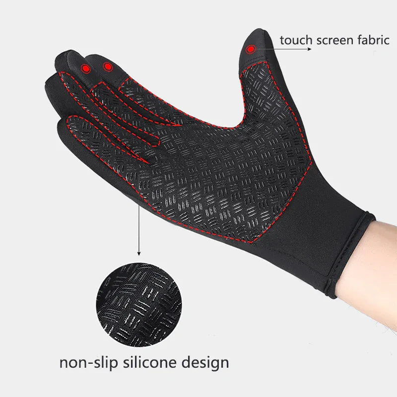 Winter Gloves for Men & Women – Touch Screen Riding Gloves, Waterproof, Anti-Slip, Sports Fleece Thermal Gloves - Viral Boostor