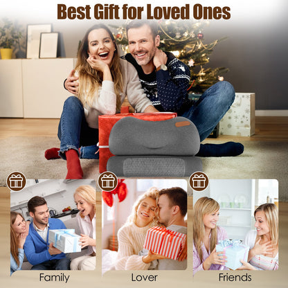 USB Heated Memory Foam Neck Pillow – 3 Heat Levels