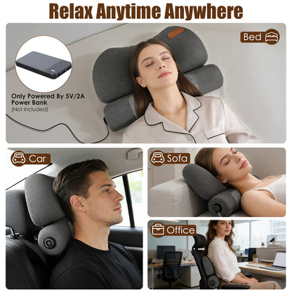 USB Heated Memory Foam Neck Pillow – 3 Heat Levels
