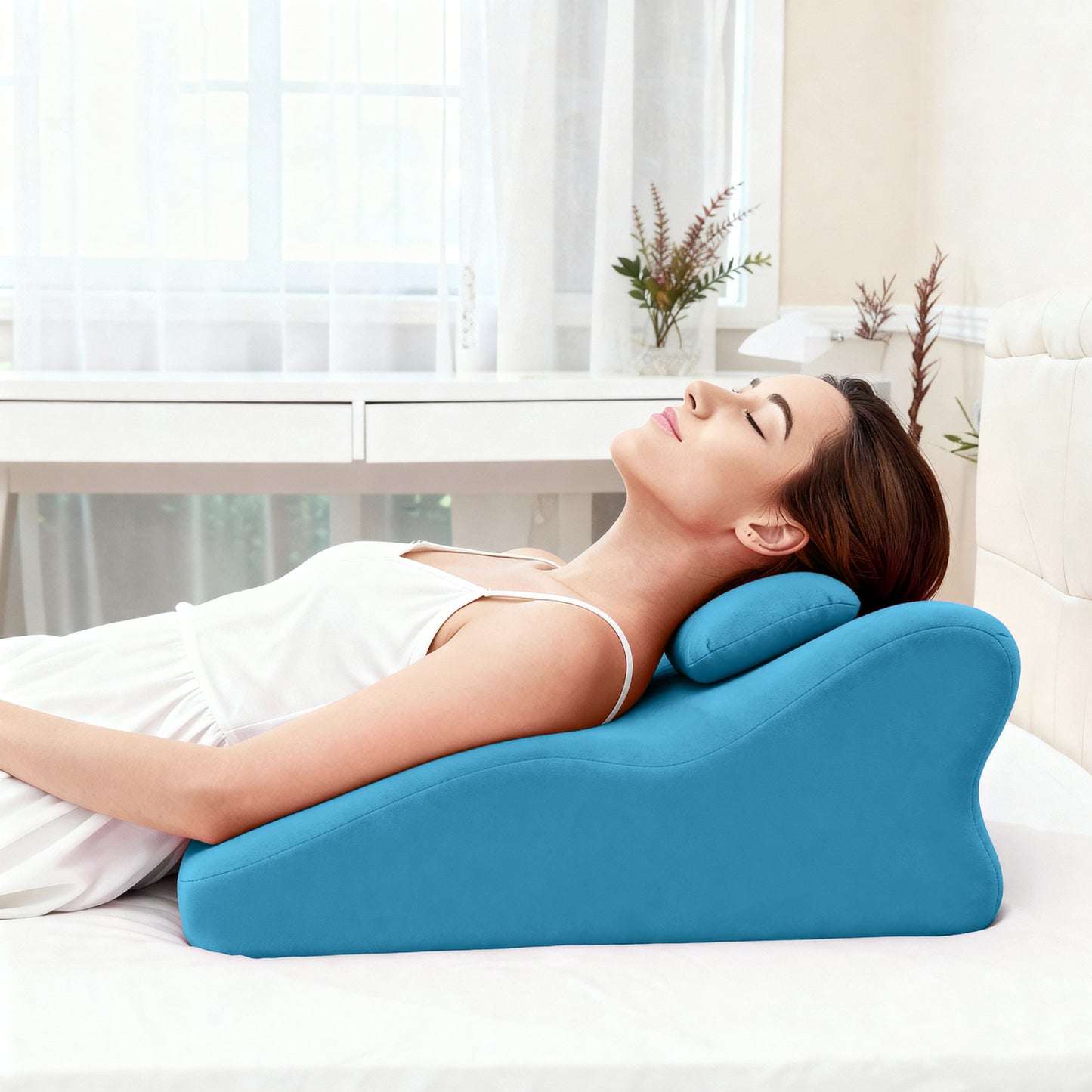 Ergonomic Memory Foam Wedge Pillow For Back And Legs