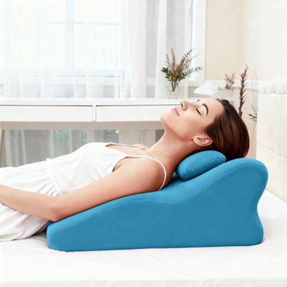 Ergonomic Memory Foam Wedge Pillow For Back And Legs