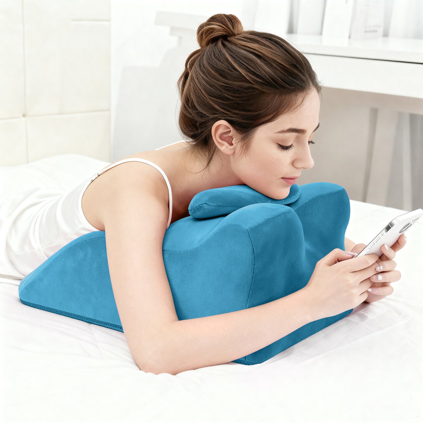 Ergonomic Memory Foam Wedge Pillow For Back And Legs