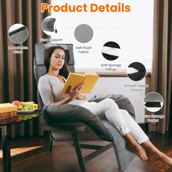Full Body Vibration Massage Mat With Heat & Neck Pillow