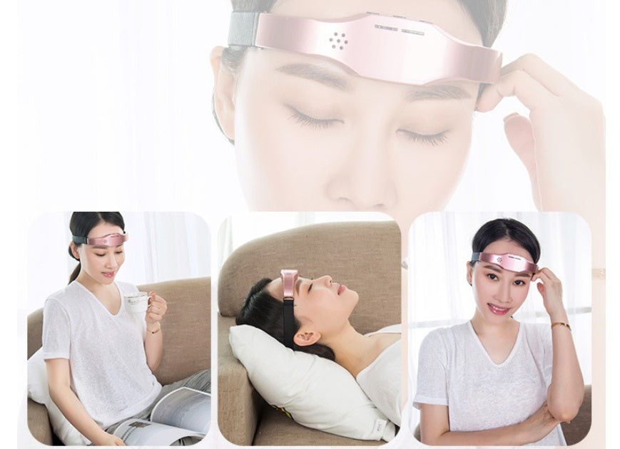 Head Massager Wireless Stress Relief Brain Massage Helmet Unisex Sleep Therapy Device - Aesthetic home glow - Viral Boostor