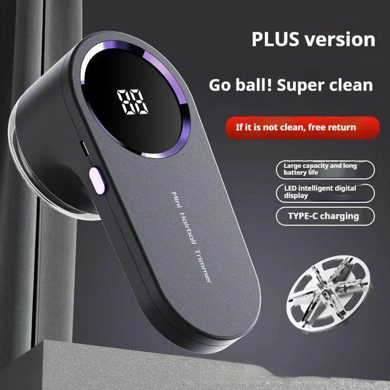 Luxury Fabric Shaver: Pro-Grade Rechargeable Lint Remover with LED Display | Electric Fuzz & Fluff Pellet Clothes Restorer - Viral Boostor
