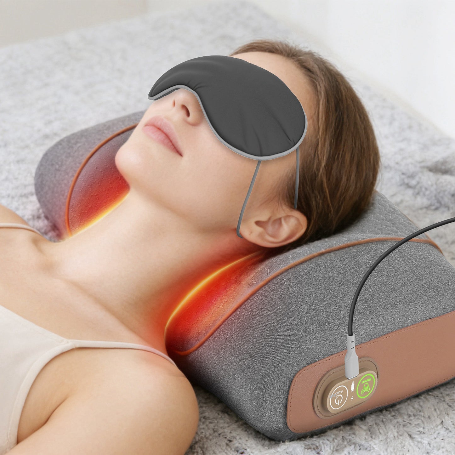 3-in-1 Heated Neck Massager Pillow With Air Compression