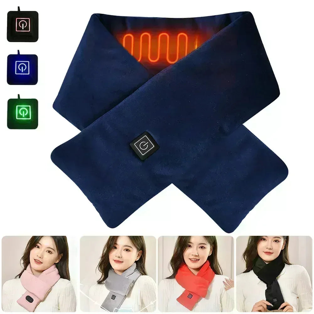USB Heated Scarf with 3 Temperature Levels – Electric Neck Warmer for Men & Women - Viral Boostor