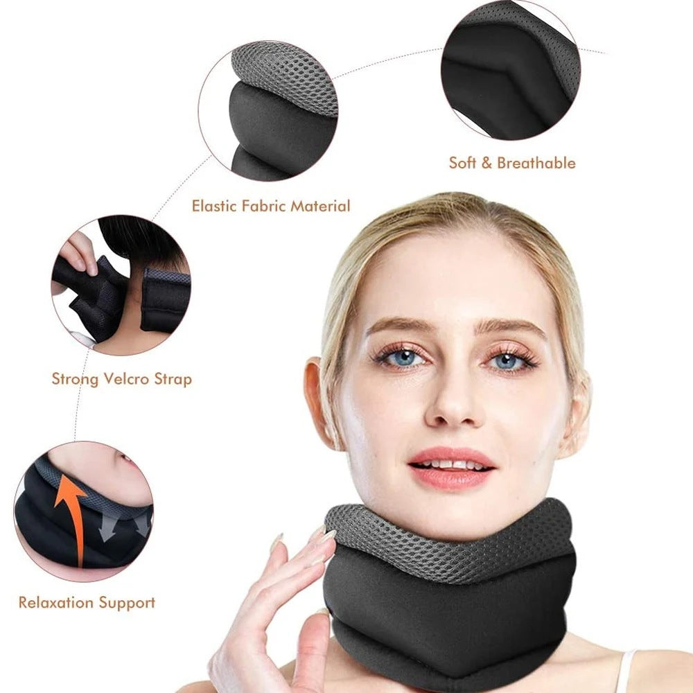 Upgraded Neck Brace Foam Cervical Collar For Pain Relief And Pressure In Spine Adjustable Neck Support - Aesthetic home glow - Viral Boostor