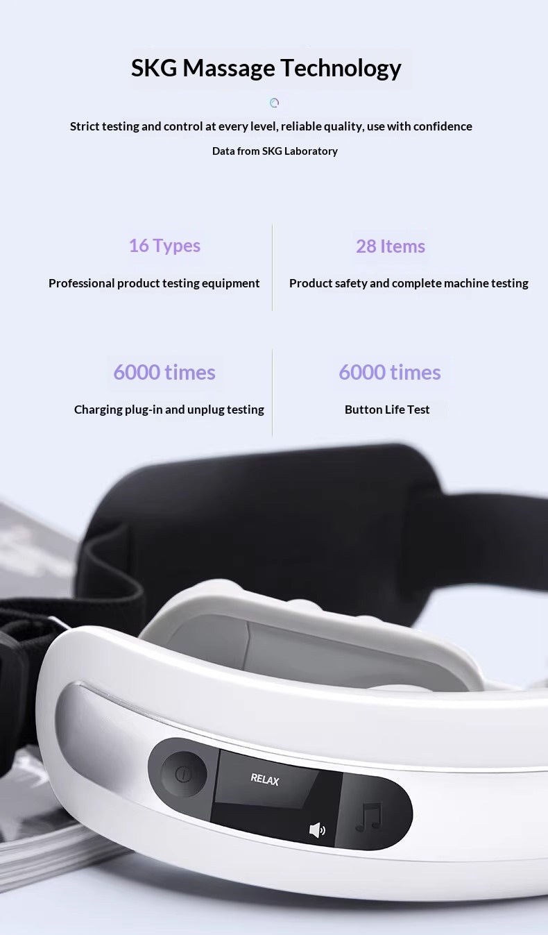 Smart Massage Device Acupoint Music Heat Therapy Fatigue-Relief Eye Mask - Aesthetic home glow - Viral Boostor