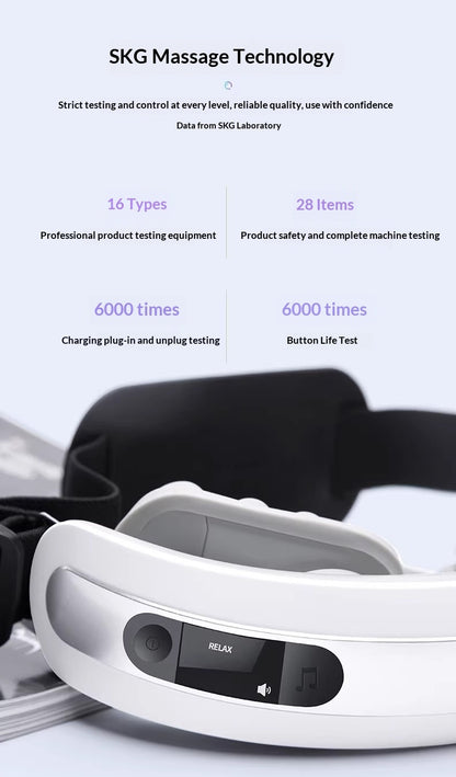 Smart Massage Device Acupoint Music Heat Therapy Fatigue-Relief Eye Mask - Aesthetic home glow - Viral Boostor