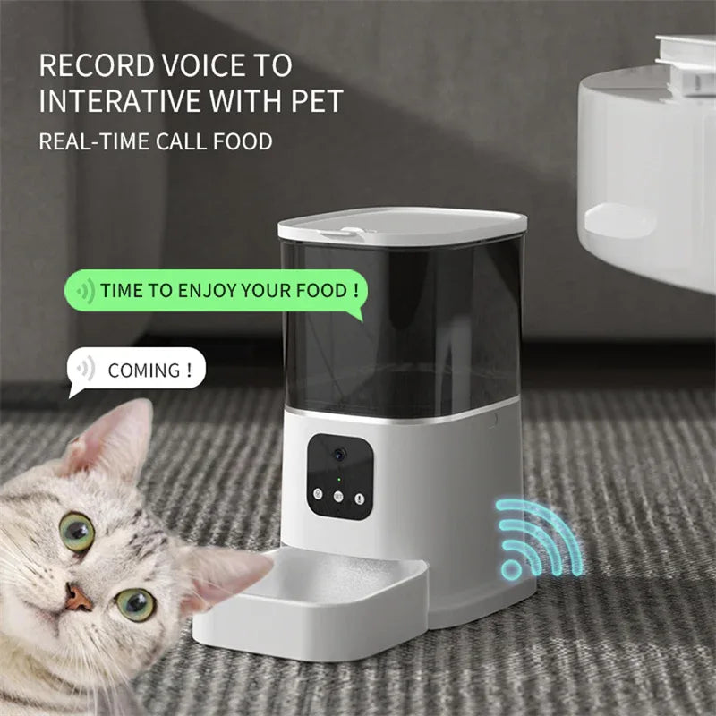 Automatic Pet Feeder – Smart Large Capacity Cat & Dog Food Dispenser, WiFi Enabled, APP Control with Timer & Voice Recorder - Viral Boostor