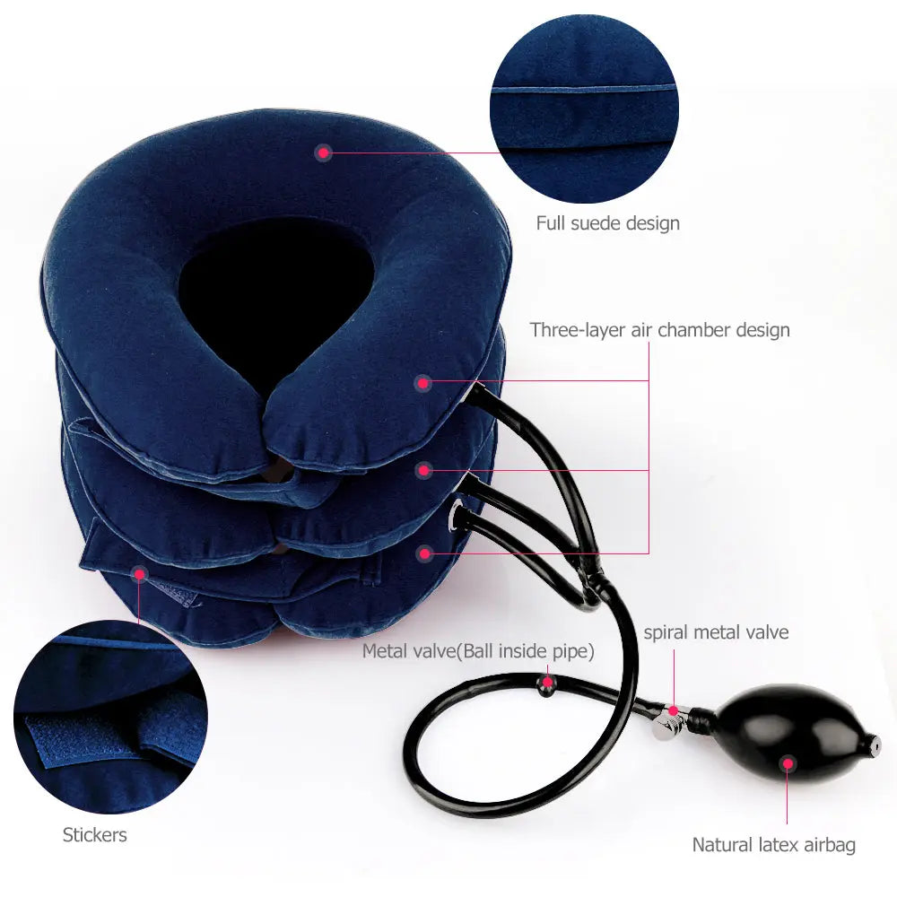 Inflatable Cervical Neck Traction Device for Home Relief - Viral Boostor