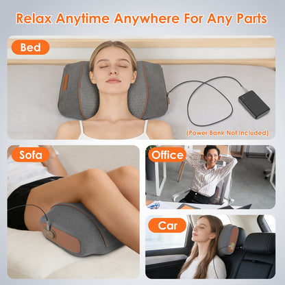 3-in-1 Heated Neck Massager Pillow With Air Compression
