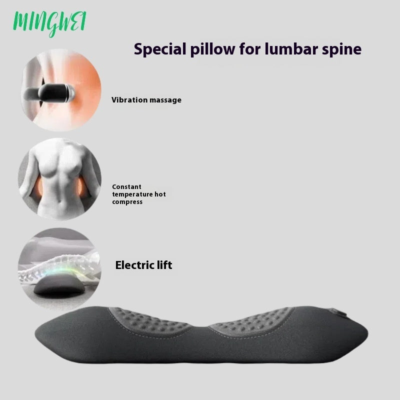 Memory Foam Lumbar Pillow With Heat And Massage