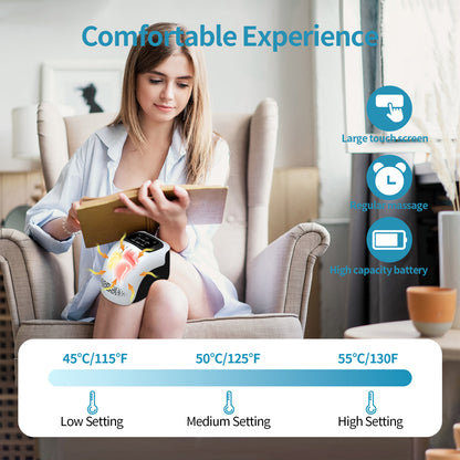 Heated Electric Knee Massager With Vibration Therapy