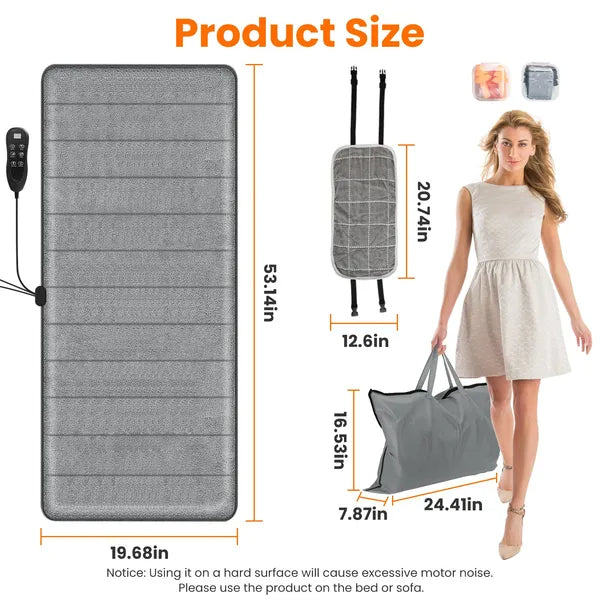 Full Body Vibration Massage Mat With Heat & Neck Pillow