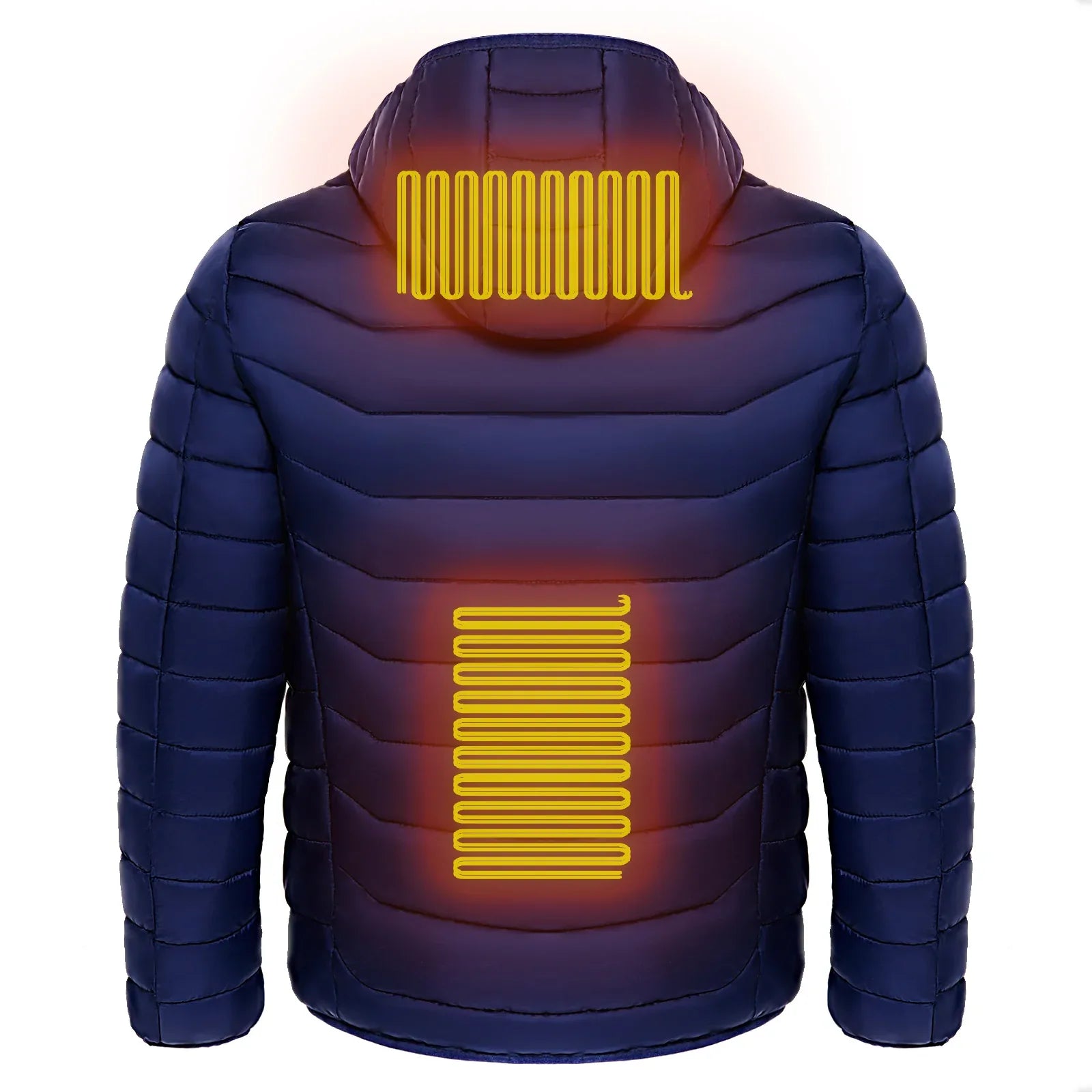 Men’s Heated Puffer Jacket – 9-Zone Electric Heating Coat with Hood, Windproof & Insulated Winter Wear - Viral Boostor