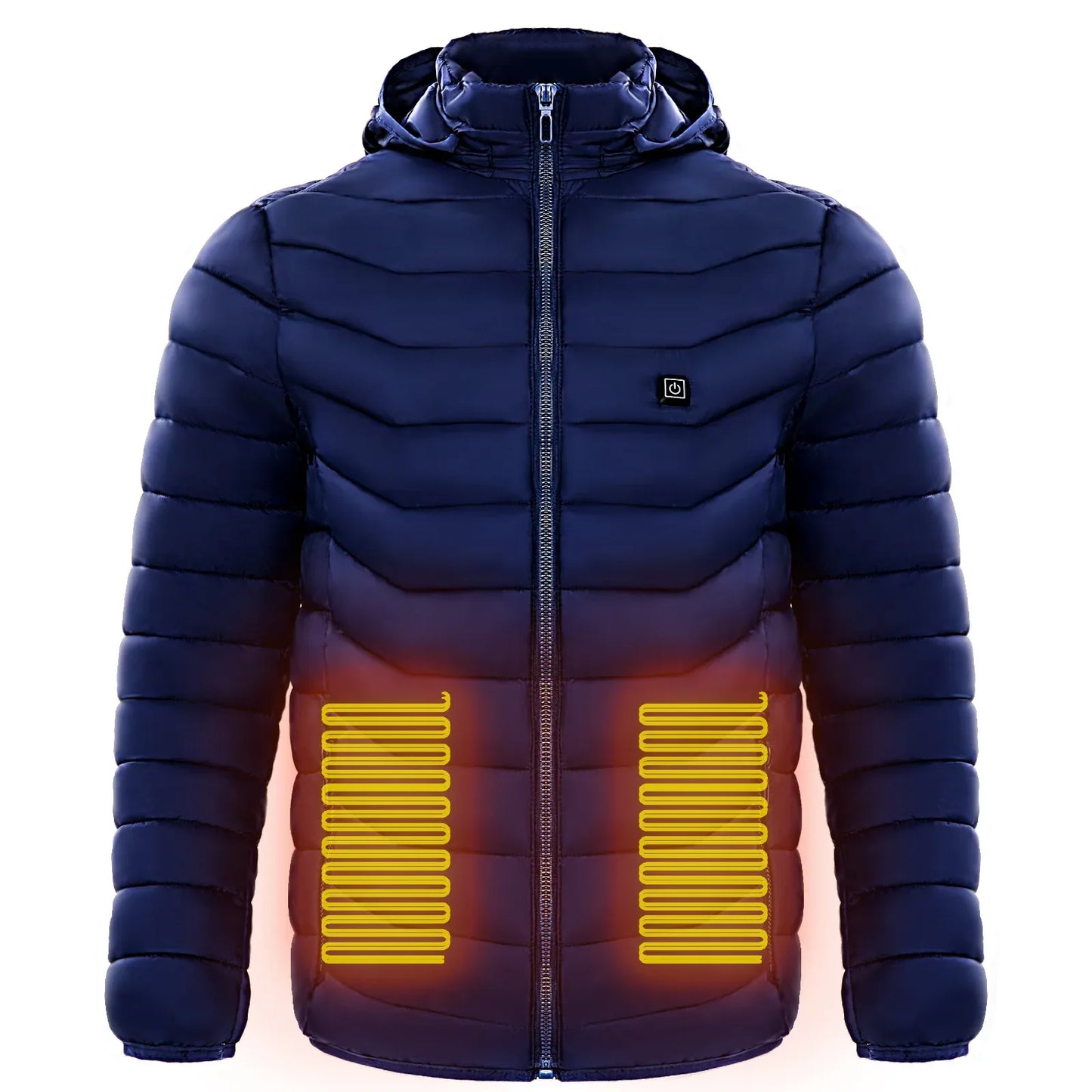 Men’s Heated Puffer Jacket – 9-Zone Electric Heating Coat with Hood, Windproof & Insulated Winter Wear - Viral Boostor