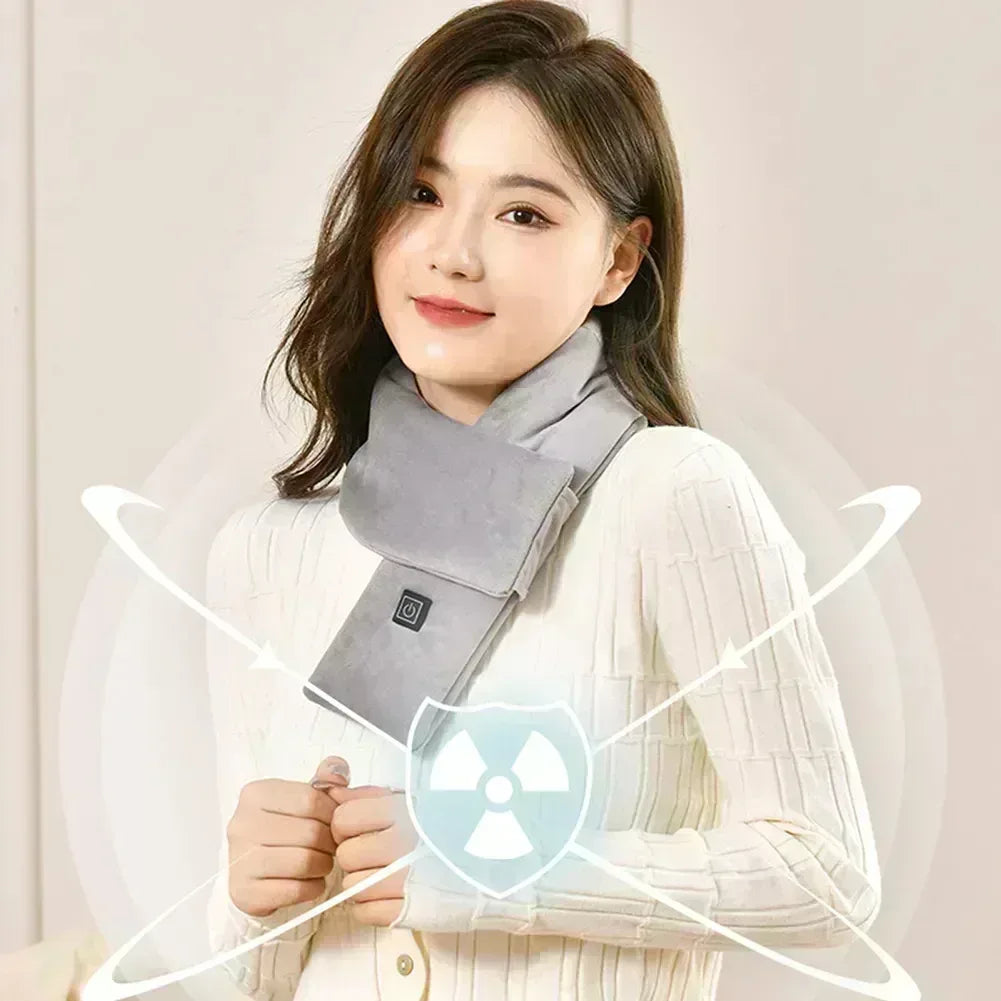 USB Heated Scarf with 3 Temperature Levels – Electric Neck Warmer for Men & Women - Viral Boostor