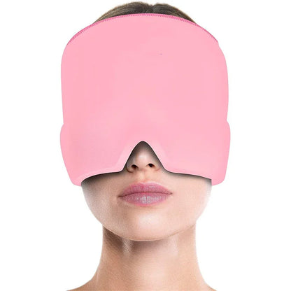 Migraine Relief Hat – Cold Therapy Head Wrap with Ice Pack & Eye Mask for Puffy Eyes and Headache Relief - Viral Boostor