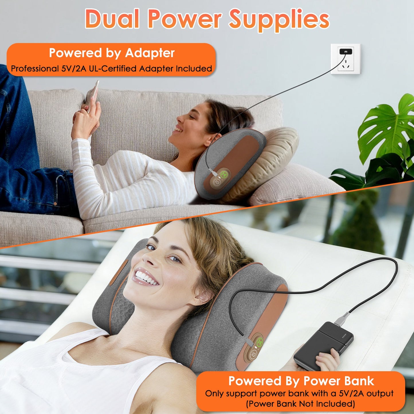 3-in-1 Heated Neck Massager Pillow With Air Compression