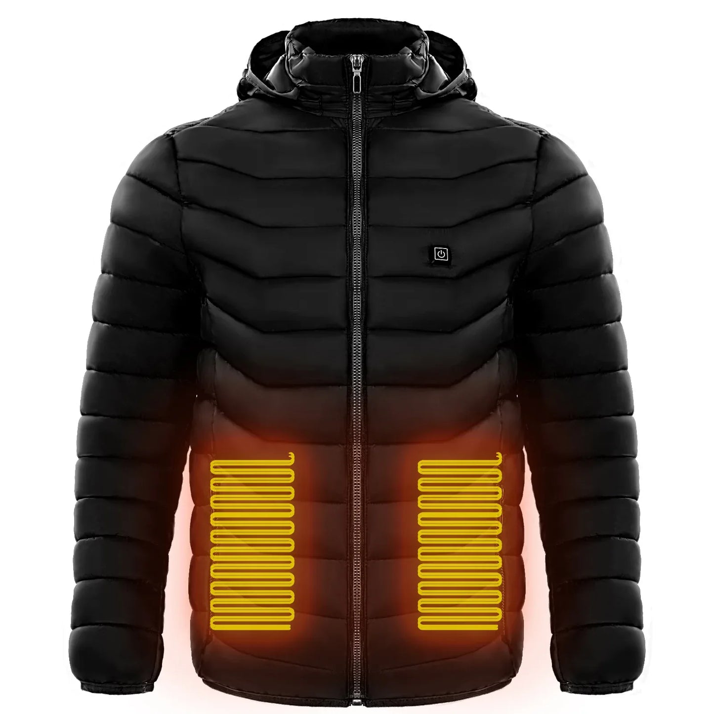 Men’s Heated Puffer Jacket – 9-Zone Electric Heating Coat with Hood, Windproof & Insulated Winter Wear - Viral Boostor