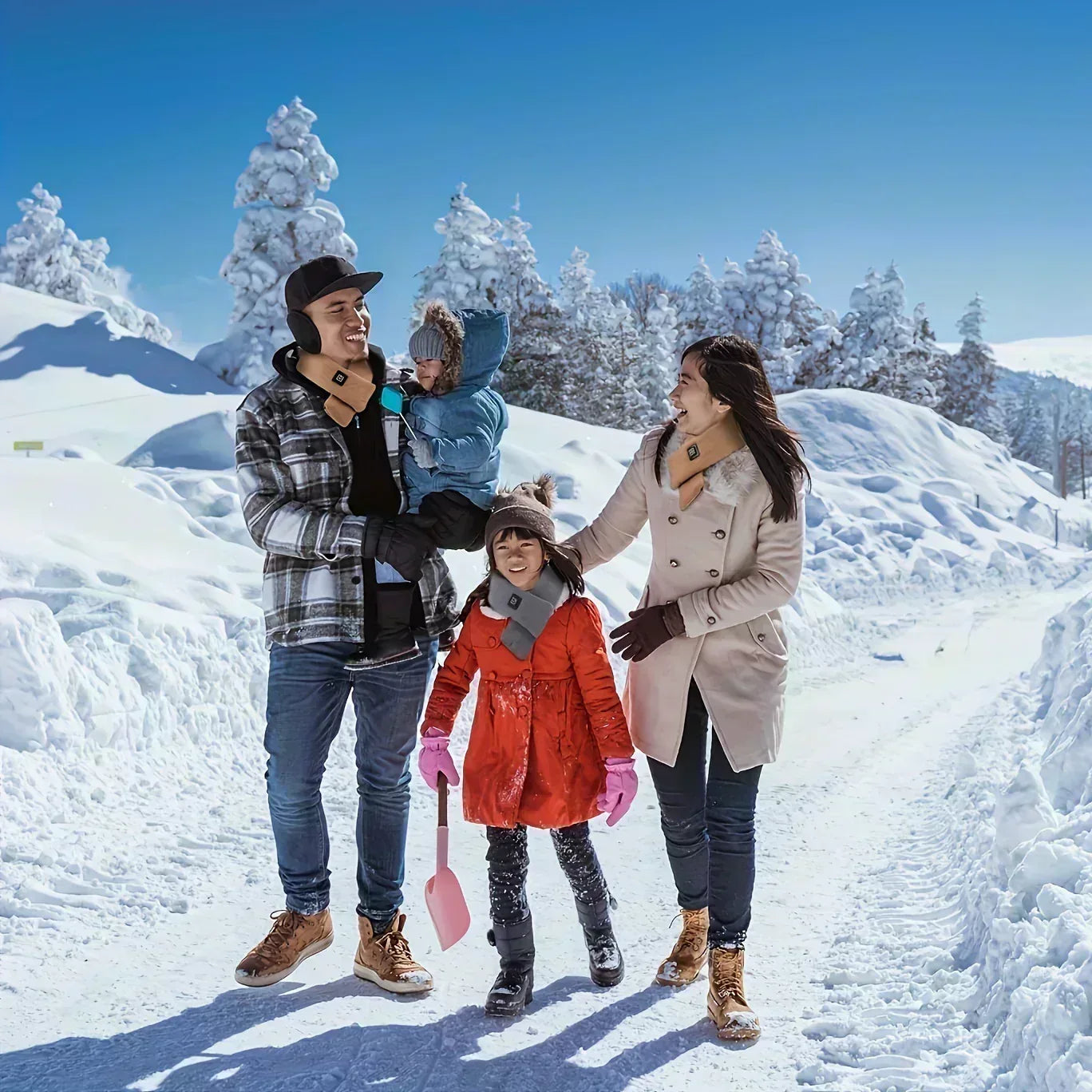 USB Heated Scarf with 3 Temperature Levels – Electric Neck Warmer for Men & Women - Viral Boostor