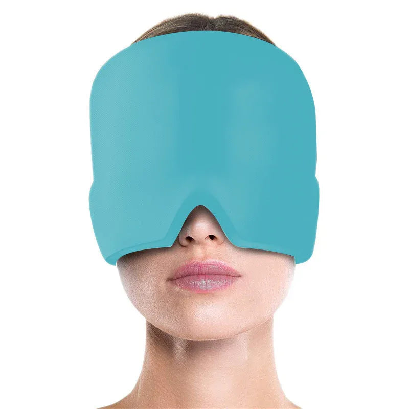 Migraine Relief Hat – Cold Therapy Head Wrap with Ice Pack & Eye Mask for Puffy Eyes and Headache Relief - Viral Boostor