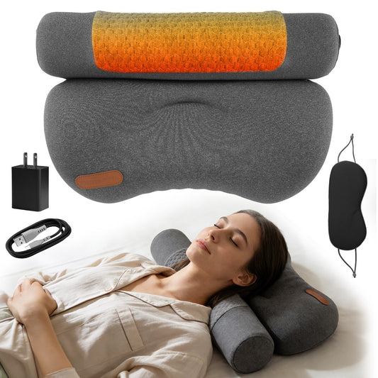 USB Heated Memory Foam Neck Pillow – 3 Heat Levels