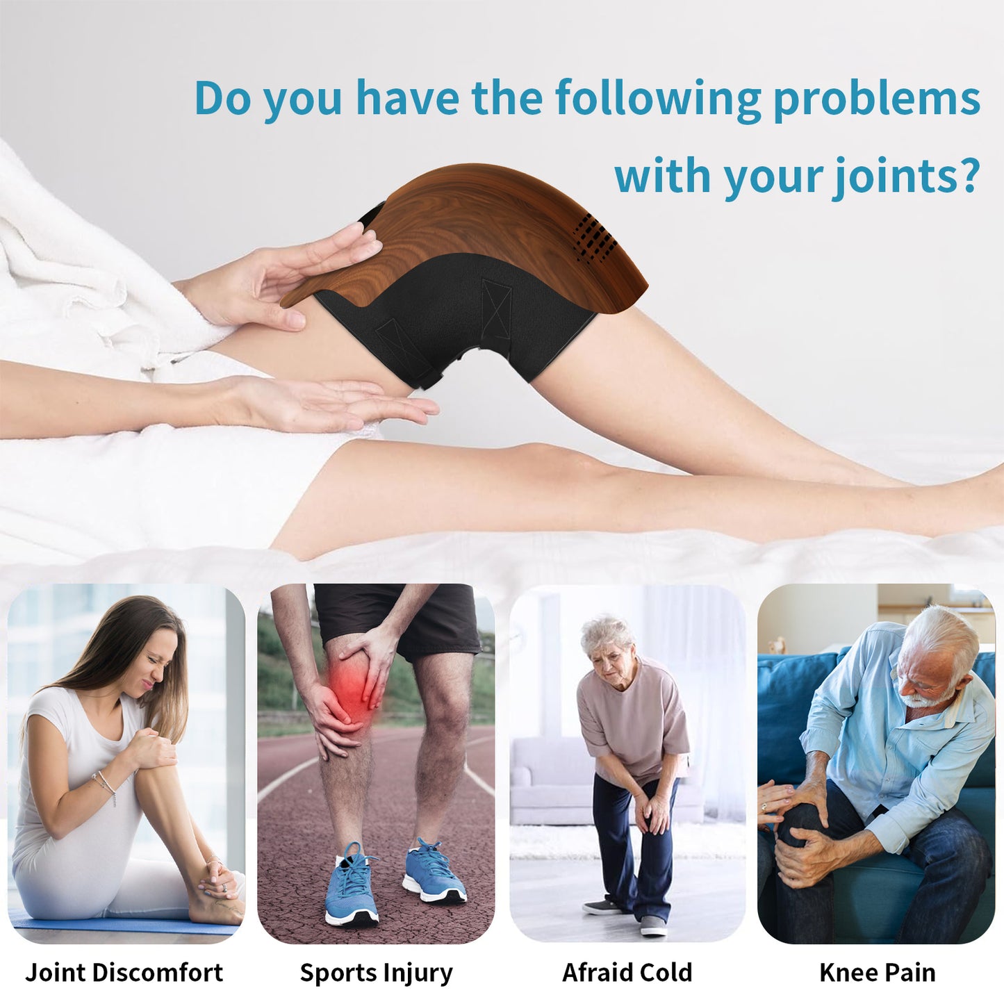 Heated Electric Knee Massager With Vibration Therapy
