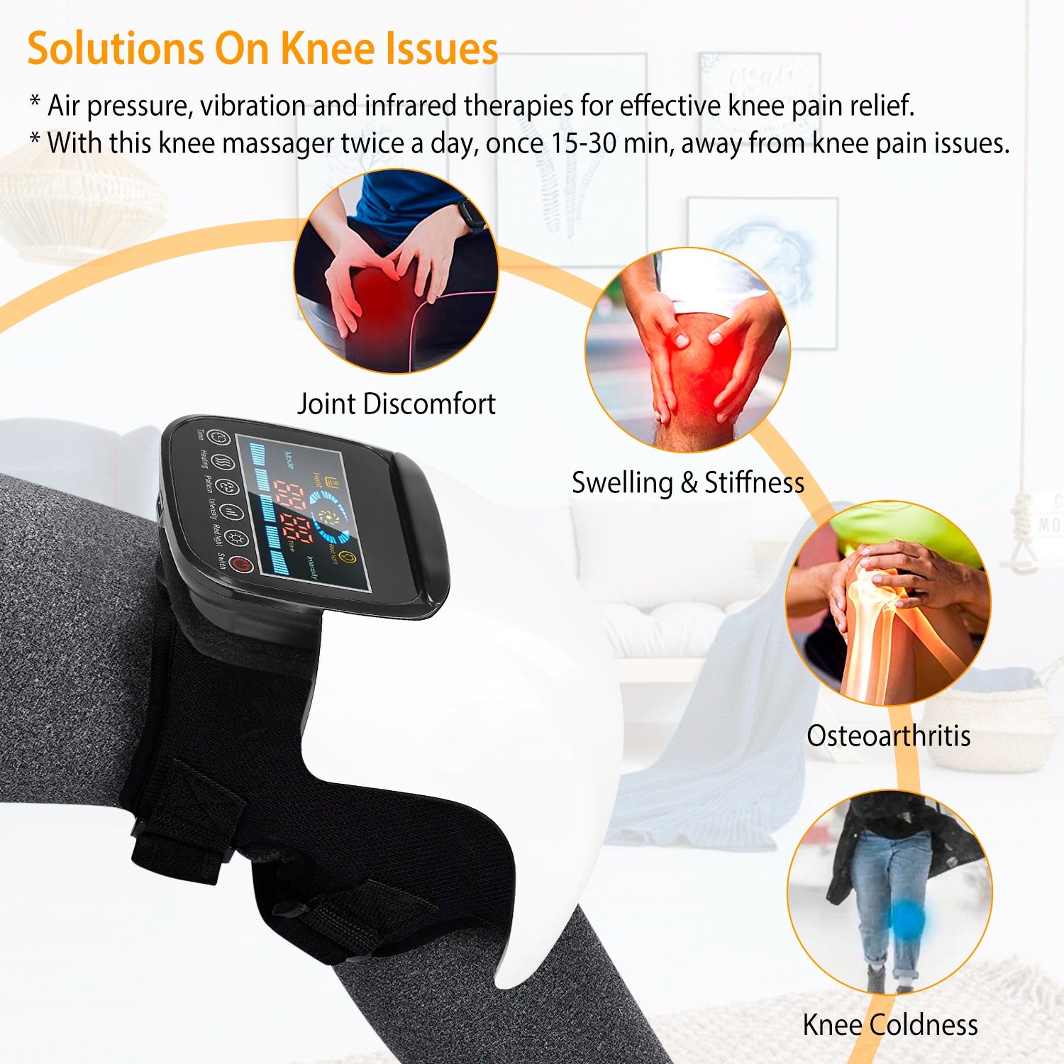 Smart Electric Knee Massager - Joint Pain Relief - Viral Boostor