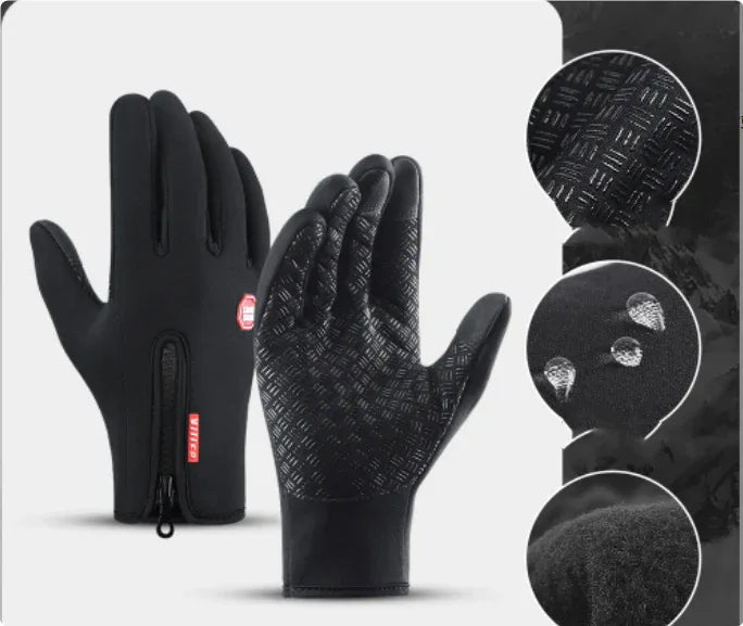 Winter Gloves for Men & Women – Touch Screen Riding Gloves, Waterproof, Anti-Slip, Sports Fleece Thermal Gloves - Viral Boostor