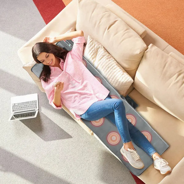 Full Body Vibration Massage Mat With Heat & Neck Pillow
